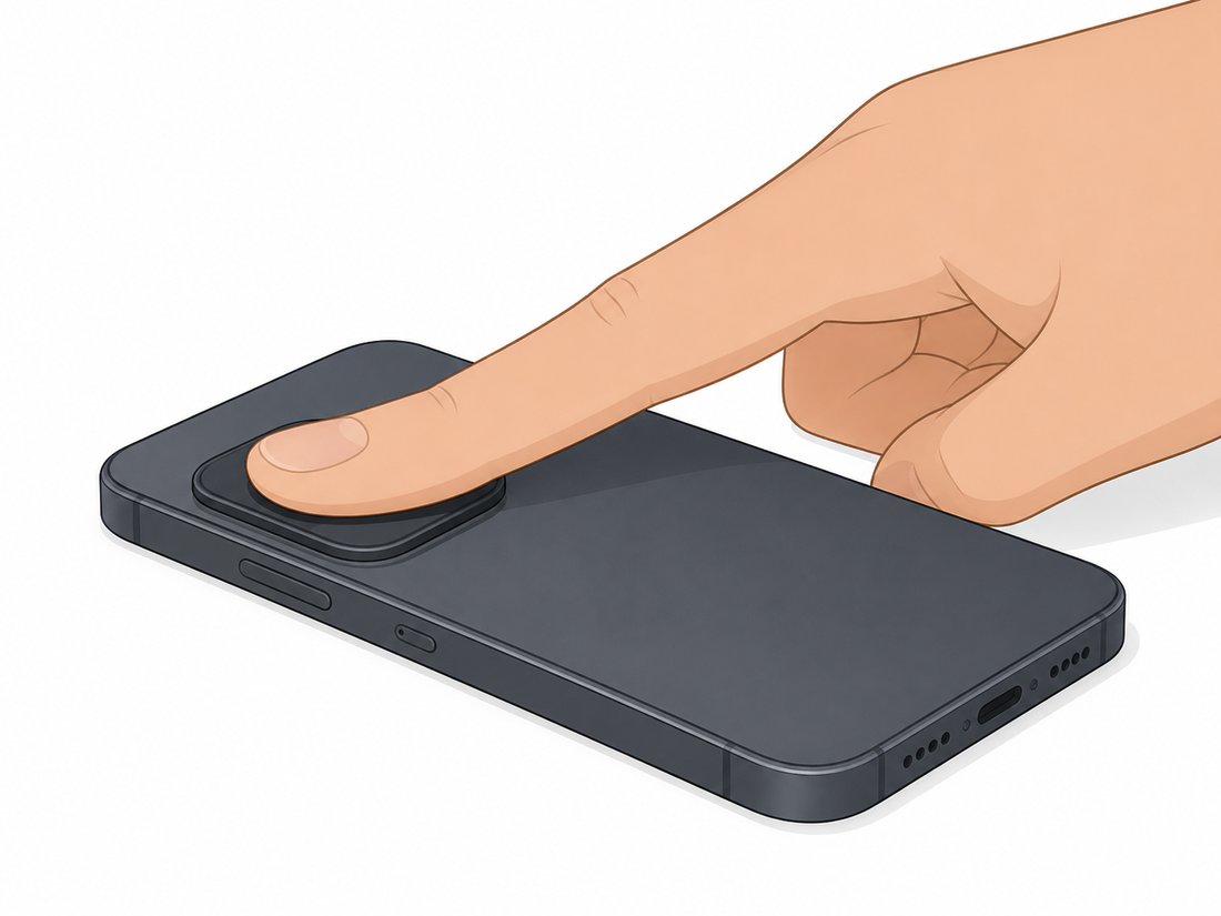 Fingertip on rear camera